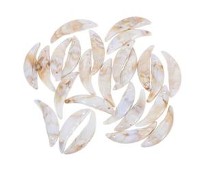 VILLCASE 25 Pendentifs Dent de Loup en Plastique Légers et Résistants pour Création de Bijoux et Décoration de Fête Costume