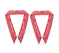 VILLCASE 2pcs Bandeaux de Pirate Rouges en Tissu Design Stylé, Accessoires Cheveux Polyvalents et Maintien Sécurisé pour Sport comme Basketball ou Yoga