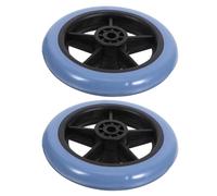 VILLCASE 2pcs Roues de Remplacement Universelles pour Fauteuil Roulant, Roulettes 5 Pouces en Pvc et Métal, Roues Pivotantes Lisses, Accessoires Sécurisés pour Déambulateur
