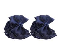 VILLCASE 2pièces Filet à Chignon avec Nœud Décoratif Couvre-chignon pour Femmes Filet à Cheveux Professionnel pour Travail et Occasions Spéciales