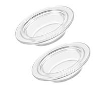 VILLCASE 2pièces Lot de Plats Verre Transparent pour Chauffe-Cire Plateau de Remplacement Rond Support Stable pour Fondants Parfumés et Lampe Aromathérapie Accessoire Polyvalent pour Fêtes