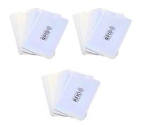 VILLCASE 3 Ensembles Porte-Cartes D'Identité Anti-RFID Et Anti-Scan en Aluminium Anti-Démagnétisation Supports De Protection Cordons Pochettes pour Cartes 10 pièces * 3