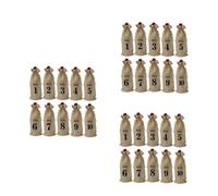 VILLCASE 3 Ensembles pour Bouteille De Bouteille De Fête Sacs De Vin en Toile De Jute De Jute s Tasse Casier À Vin De Pull Sacs De avec 10 pièces * 3
