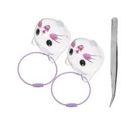 VILLCASE 3 Pièces Boîte à Souvenirs Capillaires en Abs, Capsule Porte-clés | Rangement pour Poils de Chat et Chien, Pinces, Usage Maison ou Balade