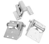 VILLCASE 3 Pièces Charnière de Porte de Garage en Fer Argenté Support Robuste Haute Résistance Compatible pour Réparation et Remplacement Porte de Garage Résidentielle