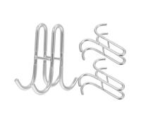 VILLCASE 3 pièces Crochet Porte Acier Inoxydable Double Face pour Verre Crochet Mural Résistant pour Salle de Bain et Rangement Sans Perçage Accroche Serviette et Vêtement Polyvalent