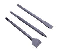 VILLCASE 3 Pièces Jeu De Burins Acier Molybdène Résistants Burin Plat Et Pour Marteaux Électriques Et Perforateurs Outils De Démolition Et Carrelage Compatible Avec Fil Électrique Avec Boît