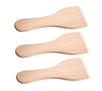 VILLCASE 3 pièces Lot de Petites Spatules Bois Multifonctions pour Pâtisserie et Pizza Grattoirs Résistants pour Crème Beurre et Cuisson Ustensiles Pratiques pour Cuisine et Pâtisserie