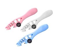 VILLCASE 3 pièces Ouvre-ampoules Infirmière avec Roue Abrasive Ergonomique Outil Polyvalent pour Usage Médical et Domestique Rose Bleu Blanc