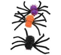 VILLCASE 3 Pièces Pinces à Cheveux D'halloween Araignée en Plastique Pelucheux Léger Design Réaliste pour Femmes Adultes, pour Soirées Costumées et Fêtes à Thème