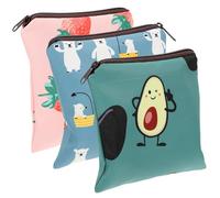 VILLCASE 3 Pièces Porte-tampon à Usage Quotidien en Polyester Imperméable, Organisateur Compact et Pratique pour Serviettes Hygiéniques, pour Voiture ou Paquet à Main Féminin