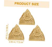 VILLCASE 3 pièces Pyramide Égyptienne Décorative Modèle Durable pour Thérapie Psychologique et Ornement Bureau Maison