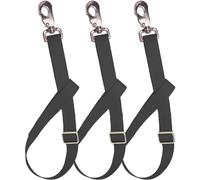VILLCASE 3 Pièces Sangle D'alimentation en Nylon Réglable Résistante à L'usure pour Stalles et Remorques à Chevaux, Support de Seau Réutilisable Noir