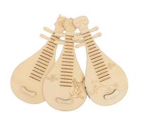 VILLCASE 3 pièces Set de Instruments Bois DIY Luth Chinois pour Garçon Fille Éducatif Musical et Accessoires de Performance Améliore la Motricité Créativité