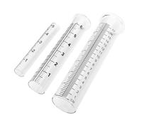 VILLCASE 3 pièces Tube Pluviomètre Verre Transparent Précis pour Jardin Mesure Pluie Facile et Résistante Aux Intempéries