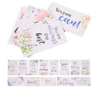 VILLCASE 30 Cartes de Motivation Anglaises Colorées, Cartes de Citations Inspirantes pour Étudiants et Employés, Format Petit, pour Encouragement au Bureau et Gestion du Stress, Lot Motifs