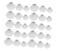 VILLCASE 30 Godets Ronds en Aluminium pour Fard à Paupières DIY Boîtiers Vides de 15Mm 20Mm et 26Mm Palettes de Maquillage Rechargeables pour Voyage et Organisation Cosmétique