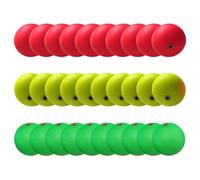 VILLCASE 30 Pièces Flotteur de Pêche Boule Ronde en Écume Rouge | Lot de Rechange, Montage Simple, Empêche L’hameçon de Couler, pour Bord, Mer, Garçon et Filles et Sel
