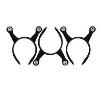 VILLCASE 3pcs Bandeaux à Antennes Escargot Noirs en Tissu Doux, Accessoires de Cheveux Polyvalents et Faciles à Assortir pour Fêtes et Usage Quotidien