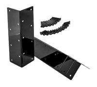 VILLCASE 4 Ensemble Set de Supports Angle Acier pour Mobilier de Jardin Équerres Robustes pour Cadres de Jardinières Surélevées - Fixation Stable pour Lits de Jardin et Étagères