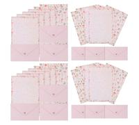 VILLCASE 4 Ensembles Kit D'enveloppes et Papier à Lettres Créatif A5 Motifs Fleurs et Animaux, Papier Imprimable pour Messages Uniques et Correspondance Élégante
