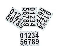 VILLCASE 4 Feuilles Étiquettes Numériques Réfléchissantes Décorations De Numéro De Maison Numéros De Maison Pour L'extérieur Numéros Réfléchissants Pour Noir Pvc