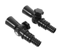 VILLCASE 4 Pièces Adaptateur Rotatif pour Balai en Abs Noir, Filetage 17mm Compatible Outils de Nettoyage, pour Usage Domestique et Changement D'ampoule