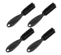 VILLCASE 4 Pièces Brosse de Coiffage Conique Noire en Nylon et Plastique Poils Doux pour Nettoyage Approfondi des Outils de Coiffure et Entretien des Cheveux en Salon