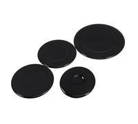 VILLCASE 4 Pièces Couverture de feu de poêle brûleur petit remplacement cuiseurs garde cuisinier le fer Noir