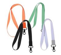VILLCASE 4 Pièces d'identification pour d'insigne Lanyard pour enfants pour clés pour corde de carte d'identité Lanyard FOB clé polyester coton