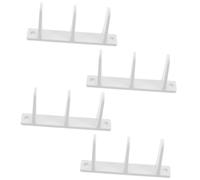 VILLCASE 4 Pièces Ensemble De Rails De L'armoire Guide De Porte De Grange Coulissante Pièces De Porte De Grange Guide Inférieur De Poche Noir Plastique