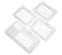 VILLCASE 4 Pièces Gabarit de Pochoir pour Enveloppes 4 Styles Différents, Design Ergonomique en Pp, Guide D'adressage pour Invitations de Mariage et Lettres