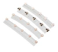 VILLCASE 4 Pièces Peignes à Cheveux Invisibles Forme U en Alliage de Zinc Accessoire Confortable et Discret pour Coiffure et Fixation des Mèches pour Cheveux Bouclés