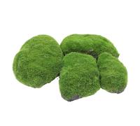 VILLCASE 4 Pièces Pierres Moussues Artificielles Vertes Bricolage Créatif | Mousse de Simulation en Résine et Mousse, Finition Naturelle Réaliste, Décor pour Aquarium et Terrarium