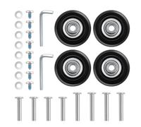 VILLCASE 4 pièces Roue Valise, 40 * 18mm Roues De Rechange pour Bagages Universelle roulettes de Valise Caoutchouc Métal Valise Kit pour Valise