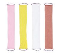 VILLCASE 4 Pièces Serviette Exfoliante Corps en Nylon Double Face Texturée, Nettoyage du Dos et Séchage Rapide, Rituels de Bain la Maison