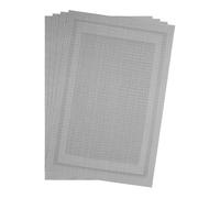 VILLCASE 4 Pièces Tapis de Manucure en Pvc Noir Coussin Repose-bras Tissé Style Russe, Multi-usages et Facile à Nettoyer pour Poste de Travail Manucure