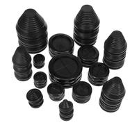 VILLCASE 42 pièces Rubber Grommet Kit Écologique Noir Joint Étanchéité pour Fil Électrique Protection de Trou Pare-feu pour Projets DIY et Décoration Intérieure