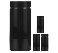 VILLCASE 4pcs Tubes Rechargeables Anti-transpiration en Abs Noir, Design Compact et Élégant, Mini Flacons Indispensables des Vacances
