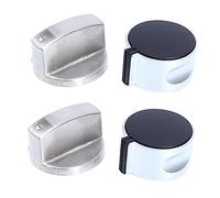 VILLCASE 4pièces Boutons De Cuisinière à Gaz Métal Bouton De Brûleur Rotatif Remplacement Pour De Commande De Gazinière Lot