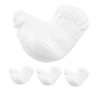 VILLCASE 4pièces Poules Polystyrène Blanches De Lot pour Loisirs Créatifs Décorations De Ferme Et Halloween Adaptées Peinture Et Au Modelage