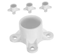 VILLCASE 4pièces Raccord à Bride PVC Bouchon à Vis pour Meubles Support De Tige Capuchon De Pied De Table Raccord De Tuyau PVC