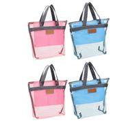 VILLCASE 4pièces Sachet de Douche Filet Séchage Rapide Fermeture à Glissière pour Plage Natation Voyage Salle de Sport Dortoir Étudiant Organisateur de Toilette