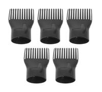 VILLCASE 5 Pièces Accessoire Peigne Concentrateur pour Sèche-cheveux Noir en Pa, Brosse Soufflante Démêlante, pour Cheveux Fins et Naturels, Usage Quotidien et Voyage