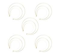 VILLCASE 5 Pièces Bandeau pour Cheveux de Couronne Dorée en Fer à Structure à Trois Couches, Robuste et Confortable, pour Occasions Spéciales et Mariages