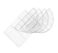 VILLCASE 5 Pièces Barbecue Acier Inoxydable Épaisse Réseau Métallique Demi-Ronde et Carrée Anti-déformation pour Cuisson Vapeur Refroidissement Barbecue Extérieur