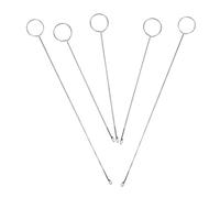VILLCASE 5 Pièces Crochet Long Métal pour Couture Lot de Outils à Languette Verrouillable Aiguille pour Passer les Boucles sur Tissus et Tubes pour Bricolage et Couture à Domicile