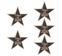 VILLCASE 5 Pièces Épinglette en Émail Élégante pour Remise de Diplôme 2025 en Alliage de Zinc Chapeau de Graduation, Décoration Polyvalente pour Vêtements et Fêtes Couleur Aléatoire