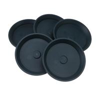 VILLCASE 5 Pièces Plateau de Pot de Fleur Rond Renforcé Cuvette de Récupération Eau pour Plantes Pot Plateau Drainage Polyvalent pour Jardin Intérieur et Extérieur Support Résistant pour