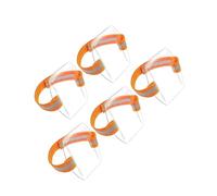 VILLCASE 5 Pièces Porte-badges de Bras Réglable Fenêtre Transparente, | Portable, Léger, Ruban Polyester, Usage Travail, Carte D'identité, Format Horizontal